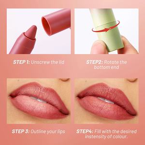 ลิปสติกเนื้อแมทแบบแท่ง 8 สี ติดทนนาน กันน้ำ ไม่หลุดลอก ง่ายต่อการลงสี ช่วยปกปิดริ้วรอยริมฝีปาก MLM Custom Makeup - Product Image 2