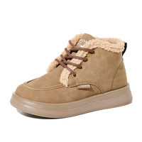 Bottes de neige personnalisées en fourrure pour femme, style western, hauteur cheville, avec fermeture chaussette, chaudes pour l'hiver