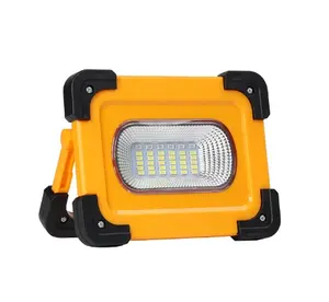 New Product Garden Camping Waterproof IP65 Outdoor 30w LED Solar Emergency Work Light Car Charger Rechargeable Work Light