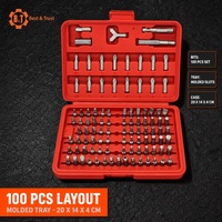 Lot de 100 embouts de tournevis CRV pour perceuse-visseuse sans fil, assortiment tout-en-un pour réparation à domicile et entretien en atelier