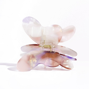 Pasador de Pelo de Acetato con Alas de Mariposa de Doble Capa Estilo Japonés y Coreano, Accesorio para el Cabello de Mujer Simple y Único, Personalizable. - Product Image 5