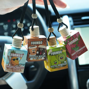 Strawberry Scented Car Air Freshener Pendant 8ml Glass Bottle Car Essential <b>Oil</b> <b>Diffuser</b> Rope Liquid Aromatherapy Accessory - Product Image 1
