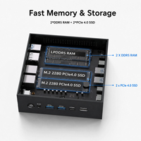 Mini PC Intel Core Ultra 125H 155H 185H para Negocios con RAM DDR5, SSD Dual PCIe 4.0, USB4, Windows, Linux, para Uso en Oficina