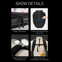 Precio de fábrica personalizado LED Scooter bolsa Rider luz ojo pantalla mochila estudiante Scooter impermeable casco bolsa motocicleta mochila
