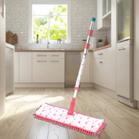 Masthome – serpillière à manche télescopique en acier, série d'impression flamant rose, nettoyage magique Neco Starcj, vente en gros
