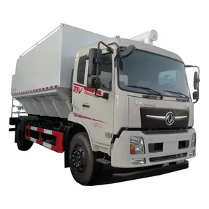 Camión de carga de silo hidráulico para aves de corral, camión transportador a granel para alimentación animal, 4x2, 6m3, marca nueva