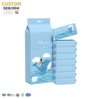 Échantillon GRATUIT – Lingettes humides mini format tendance, écologiques, mise à jour, petit format portable, lingettes humides de voyage
