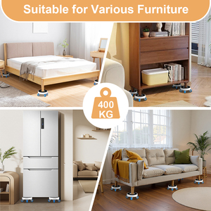 Kit de déménagement de meubles à quatre roues en acier et caoutchouc, plateforme fermée en ABS, facilitant le shopping, personnalisable, support OEM - Product Image 4