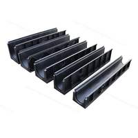 Caniveau de drainage résidentiel en HDPE avec grille de couverture pour cour et aménagement paysager