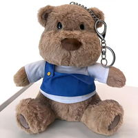 BSBH Mini porte-clés en peluche personnalisé, jouets en peluche sur mesure, porte-clés anime, ours en peluche, pendentif mascotte doux, porte-clés en peluche personnalisé