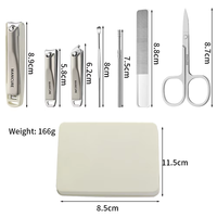 Ensemble de coupe-ongles, kit de manucure et pédicure, outils de toilettage en acier inoxydable avec étui pour les voyages et la maison