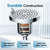 Pommeau de Douche Filtrant Luxe 6 Pouces à 25 Étapes de Filtration, 7 Modes de Jet, Élimine le Chlore Résiduel et les Métaux Lourds pour la Maison