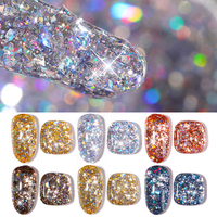 Vernis à ongles en gel uv pour manucure, marque privée, top fournisseur, brillant, diamant, disco, réfléchissant, solide, crème