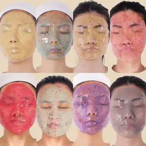 24k सोने टकसाल कैमोमाइल बांस की लकड़ी का कोयला मुखौटा चेहरे जेली Facemask पाउडर Hydrojellymask रबर जेली चेहरे नकाब