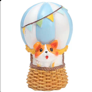 Dibujos animados personalizados de resina globo de aire caliente figuritas de animales coloridos dulces estilo adornos y regalos - Product Image 3