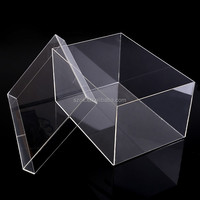 Boîte acrylique transparente de haute qualité personnalisée avec couvercle boîte acrylique de taille personnalisée