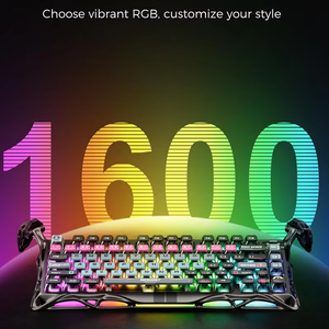 GravaStar Mercury V75 Pro HE <b>Keyboard</b> - 75% Layout Gaming <b>Keyboard</b> 8000Hz Polling Dual Zone RGB Half Aluminum Frame Cyberpunk - Product Image 6