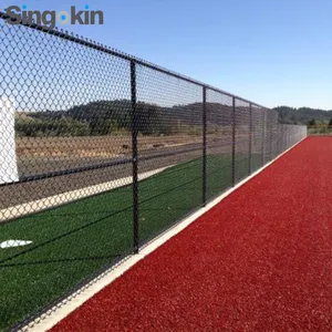 8ft Stadium Standard guardrail PVC coated diamond chain link fence protective net school playground isolation fence