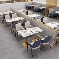 Ensemble de table et de tabourets de salle à manger en pierre de quartz minimaliste italienne pour projets de mobilier de restauration hôtelière