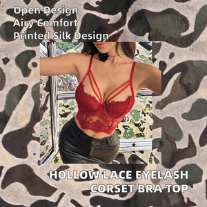 Nuevo Top Corset de Diseño Corto con Encaje Calado, Ganchillo, Aros de Acero con Soporte Ligero y Diseño de Espina de Pescado - Product Image 2