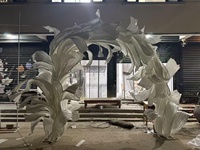 Décor de mariage D309 : Grandes fleurs géantes blanches sur pied pour allée de mariage, accessoires de décoration de mariage de luxe à vendre