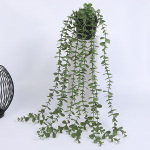Plantes suspendues artificielles en pot, bonsaï réaliste, plantes artificielles d'extérieur, arrangements suspendus artificiels, vignes à feuilles artificielles - Product Image 4