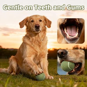 Jouets à mâcher pour chiens personnalisés avec logo, écologiques, en gros, balles de tennis en caoutchouc pour animaux de compagnie, jouets interactifs pour chiens - Product Image 5