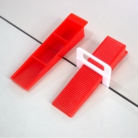 Clips de nivellement de carreaux en PP de qualité supérieure et cales réutilisables 1,0-3,0 mm pour appartement, design moderne, installation auto-adhésive