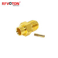 Suministro de fábrica para conector hembra SMA recto para Cable semirrígido RG402 0.141 contacto de latón de 50 ohmios para aplicaciones RF