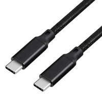 Câble USB-C 3.1 Gen 2 noir, transfert de données 10 Gbps, vidéo 4K 60 Hz, charge rapide PD 5A 100W, tressé PVC pour iPad Pro pour S2