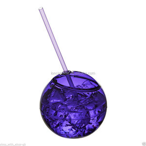 Vasos de Fiesta con Forma de Bola de <span class=keywords><strong>Discoteca</strong></span> de 20 oz con Pajita, Vaso Redondo de Plástico - Product Image 4