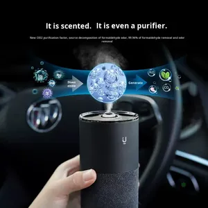 Susuz Araç Bardaklığı Kokusu Dağıtıcı Akıllı Otomatik Başlatma Durdurma Esansiyel Yağ Nebulizörü Şarj Edilebilir Hava Spreyi Alaşımlı Sprey - Product Image 5