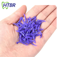 Cales dentaires perforées 4 tailles Bleu XS Vert S Jaune M Violet L Boîte de 100 pièces pour restauration composite Cales anatomiques