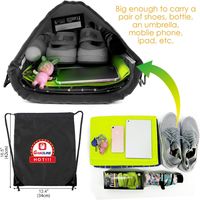Aangepaste Waterdichte Draagbare Duurzame Polyester Tas Met Trekkoord Herbruikbare Boodschappen Picknick Handtas Met Breder Handvat