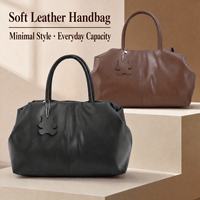 Sac fourre-tout de luxe pour femme en cuir véritable de vachette tanné végétal, décontracté, pour le quotidien, avec fermeture magnétique, grande capacité, en polyester