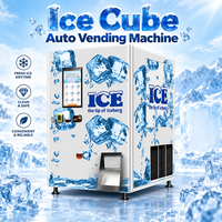 Distributeur automatique de glaçons Grabot, machine à glaçons commerciale en libre-service 24h/24, écran intelligent 21,5'', distributeur de glaçons automatique AI