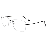 Montures de lunettes sans monture en titane pour hommes, design Beta imprimé tendance, légères, lunettes optiques professionnelles