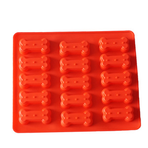 Bone Shape <b>Silicone</b> Mold 15 Cavity For Mousse Pudding Cake Ice Cream <b>Baking</b> DIY Dessert Mold 30x25x1.6cm Oven Safe Food Grade - Product Image 5
