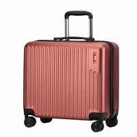 Valise d'usine personnalisée de 18 pouces au design simple Valise à roulettes en ABS rigide Sacs à bagages d'affaires