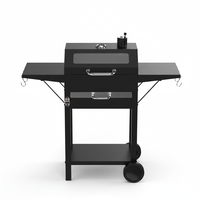Barbecue portable moderne en acier de luxe haut de gamme avec design coupe-vent et sans fumée pour jardin et cour arrière