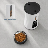 Distributeur automatique intelligent à double alimentation pour animaux de compagnie avec écran LED, en PP de qualité alimentaire, à alimentation lente, avec réglage multi-heures, 4 couleurs au choix pour chats et chiens