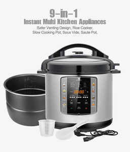 Cuisinière électrique à pression 9 en 1 avec boîtier en acier inoxydable 304 de 6 litres, écran LED, cuve intérieure antiadhésive en aluminium pour usage domestique - Product Image 6