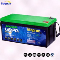 Batería de Litio LiFePO4 de 25.6V 200AH 5KW, Grado A, para Almacenamiento Doméstico, con BMS Inteligente, RS485, Conector Anderson, Más de 6000 Ciclos, Certificaciones CE, RoHS, IP67, OEM, ODM