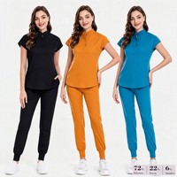 Uniforme Médico Jogger 42024LW, Bata de Laboratorio Profesional, Suministros de Cofia Desechable para Salud Personal