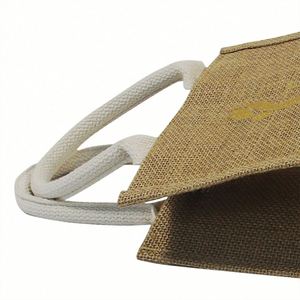 High Quality <b>Small</b> Beach Tote <b>Shopping</b> Bag Reusable Eco Natural Jute Gift Bag Print Abaca Tote Bag for Women - Product Image 4