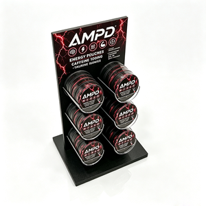 Exhibidor Vertical de 6 Niveles para Bolsas de Energía AMPD, Estante de Plástico Preensamblado, Estilo Moderno, Acabado Brillante - Product Image 2