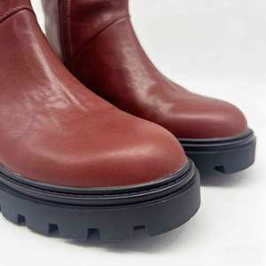 Bottes en cuir décontractées personnalisées pour femmes, nouveau style, respirantes, <span class=keywords><strong>talon</strong></span> carré, pour l'automne - Product Image 5