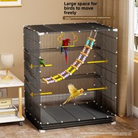 Cage à oiseaux en gros pour fabricants, pour perruches, calopsittes, agapornis, de taille moyenne, avec cadre en fil métallique, rectangulaire, grande taille, pour usage domestique