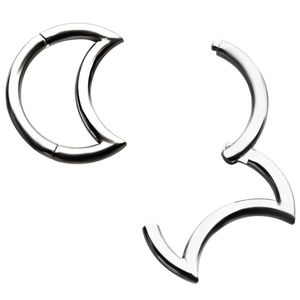 316l Thép Không Gỉ Trăng Lưỡi Liềm Hình Bản Lề Clicker Vách Ngăn - Product Image 2