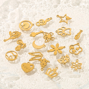 จี้รูป<span class=keywords><strong>มงกุฎ</strong></span><span class=keywords><strong>ขน</strong></span><span class=keywords><strong>นก</strong></span>ผีเสื้อใบไม้เล็กเคลือบด้วยไฟฟ้าแบบข้ามพรมแดน ทำจากสแตนเลสสตีล สำหรับงาน DIY อุปกรณ์ทำเครื่องประดับ - Product Image 4